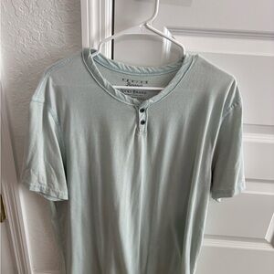 Lucky Brand Men's Soft Blue Short Sleeve Burnout
